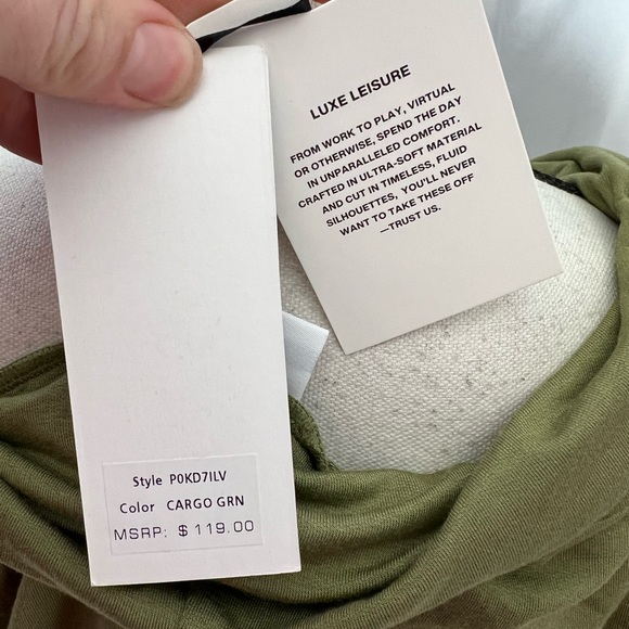 New DKNY column pure long sleeve dress in olive green retail $119 - Picture 5 of 5